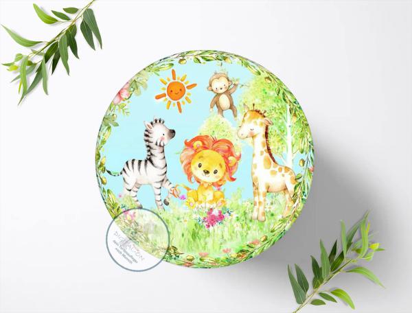 Dschungeltiere Tortenaufleger Ø 20cm, 0809z